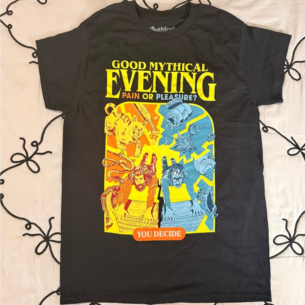Good Mythical Morning/Evening Graphic Tee - Black